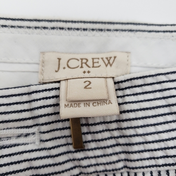 J. Crew Factory Seersucker Striped Cotton Mini Skirt - Picture 5 of 7